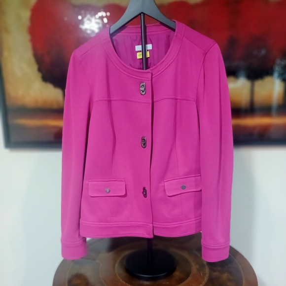 Charter Club Jackets & Blazers - Charter Club Fuchsia Blazer with Turnlock Button Closure